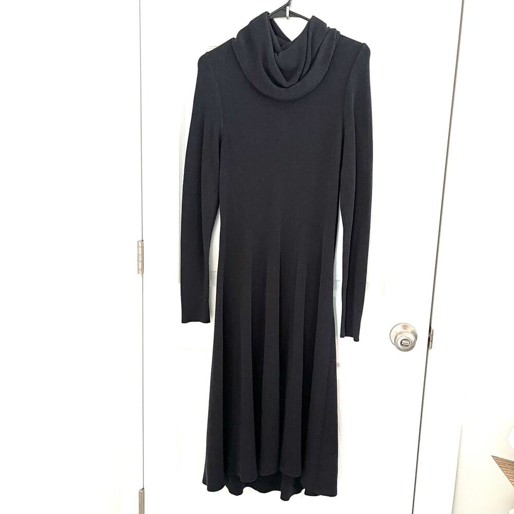 Peruvian Connection Knit Dress Womens XL Maxi Long Sleeve Cowl Neck Lagenlook